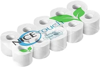 Nice Touch Plain 2 Ply Toilet Rolls - 10 Rolls of 400 Sheets - Contains 4000 Premium 2 Ply sheets