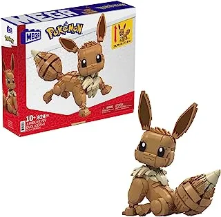 MEGA Pokemon Jumbo Eevee Construction Set with character figures, Building Toys for Kids (830 Pieces)