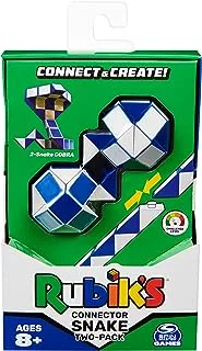 Rubik’s Connector Snake, Two-Pack Cubes 3D Puzzle Game Stress-Relief Fidget Toy Activity Cube Travel Game Gift Idea, for Adults and Kids Ages 8 and up