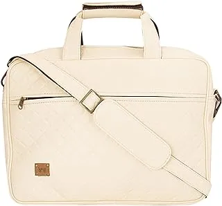 Enew Leatherite Laptop Messenger Bag 14Inch 8Ltr (Ivory)