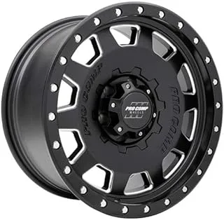 عجلة Pro Comp PXA5160-893650 Hammer Series 60 لسيارة Ford F-150/SVT Raptor، مقاس 18 بوصة × 9 بوصة، مطحونة باللون الأسود الساتان