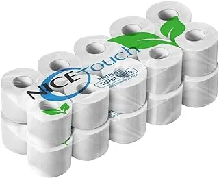 Nice Touch Plain 2 Ply Toilet Rolls - 20 Rolls of 400 Sheets - Contains 8000 Premium 2 Ply sheets