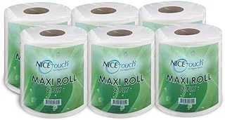 Nice Touch Kitchen Roll Tissue Paper Towel 650g Maxi Roll Contains 6 Packs of 775 Diamond Embossed Sheets Higher Absorbency & Ultra Soft Tissue 4650 sheets