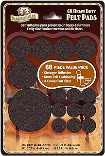 Parker & Bailey Heavy Duty Felt Pads 68pk Brown, Assorted Mix