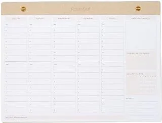 Prickly Pear A4 Achievher Ecru Linen Weekly Planner