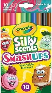 10 Ct Silly Scents Smash Ups, Slim Washable Markers