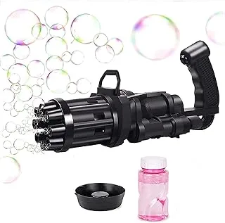 Bubble guns for children,8-Hole Huge Amount Bubble, Bubble Guns,Summer Outdoor Activities Kids Boys Girls (black)