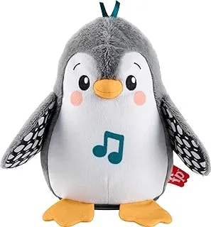 Fisher-Price Plush Tummy Time Toy, Flap & Wobble Penguin, Newborn Musical Toy