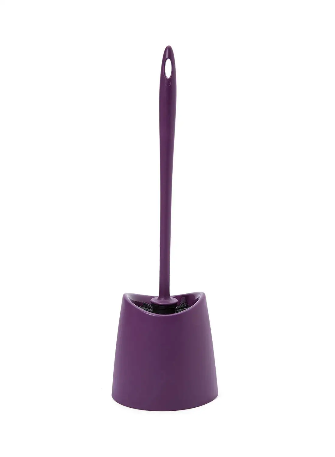 TATAY Toilet Brush With Holder Set Aubergine/Black 120x120x380centimeter