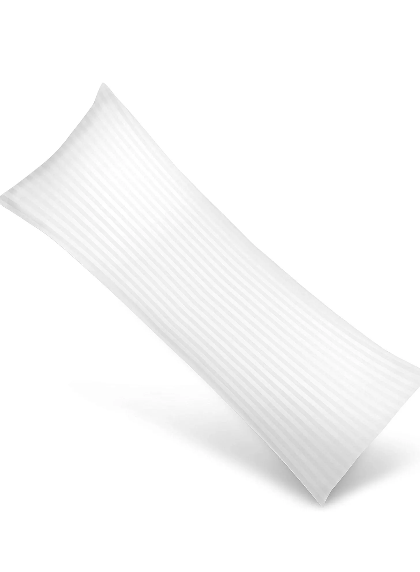 Maestro Maestro Full Body Pillow Cotton Feel Stripe White Hollowfiber 1400 gm Filling, Breathable Large Body Pillow for Side Sleepers, 45x 120 cm