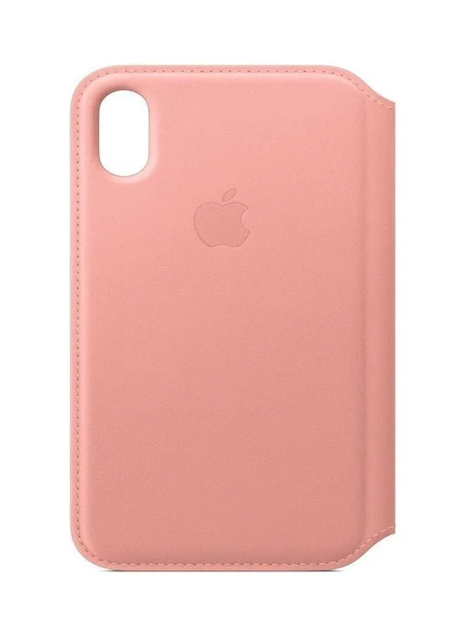 Apple iPhone X Leather Folio - Soft Pink