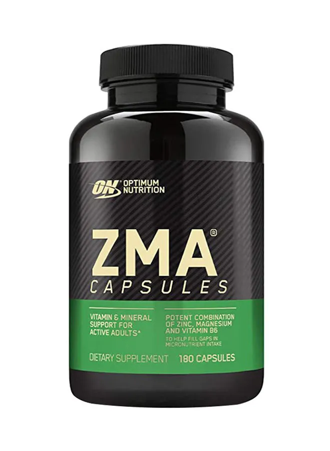 Optimum Nutrition ZMA Zinc for Immune Support, Muscle Recovery and Endurance Supplement for Men and Women, Zinc and Magnesium Supplement - 180 Capsules