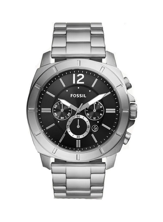 FOSSIL Men's Chronograph Round Shape Stainless Steel Wrist Watch BQ2757 - 48 Mm