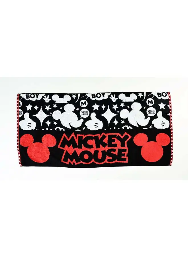 Disney Disney Mickey Cotton Hand Towels 34x80 Cm - Red/Black