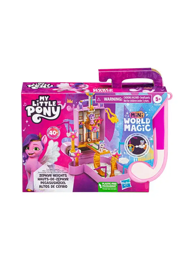 my little Pony My Little Pony Toys Mini World Magic Compact Creation Zephyr Heights Portable Playset With Princess Pipp Petals Pony Toy Toys For 5 Year Old Girls And Boys And Up