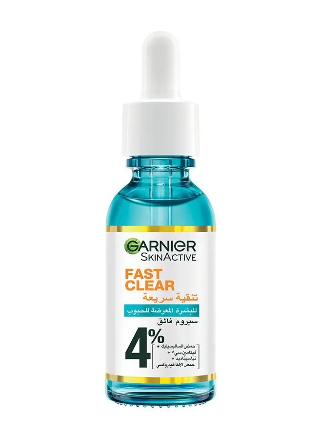 Garnier Skinactive Fast Clear Booster Face Serum For Acne Prone Skin With Salicylic Acid, 15ml