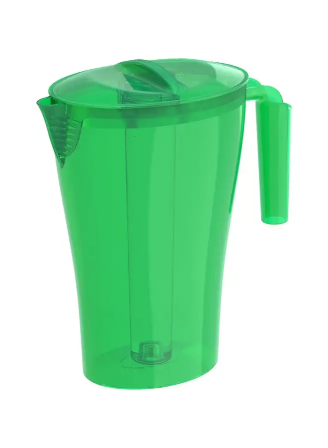 Cosmoplast Jug W/ Ice Holder- Green 2.5Liters