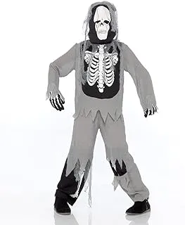 Mad Toys Funny Bones Ghostly Skeleton Spooky Theme Party Halloween Child Costumes, 11-12 Years