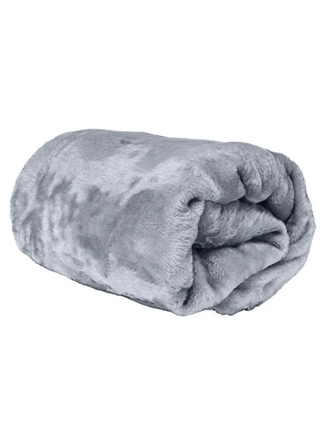 Hotel Linen Klub Double Micro Fleece Flannel Blanket 260 GSM Super Plush and Comfy Throw Blanket Size 200 x 220cm Grey