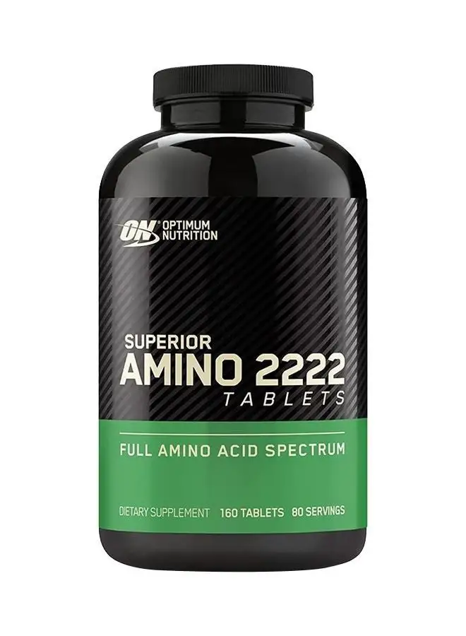 Optimum Nutrition Superior Amino 2222 Tablets, Complete Essential Amino Acids, EAAs to Maintain Muscle Tissue - 160 Tablets