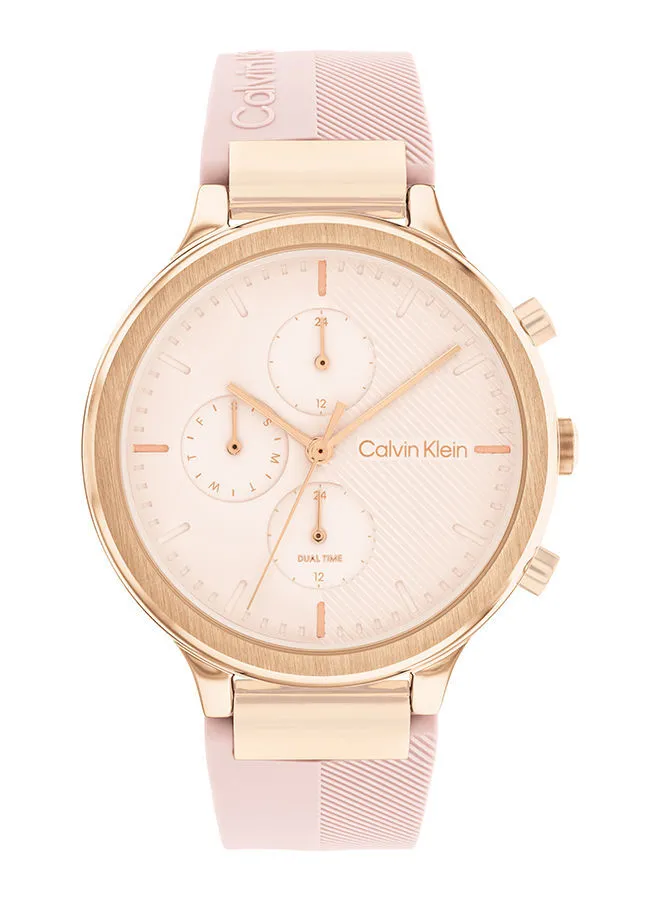 CALVIN KLEIN Women Analog Round Shape Silicone Wrist Watch 25200243 40 mm