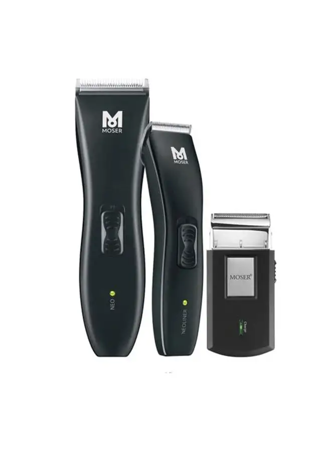 MOSER Trio Kit Professional Cord Cordless Hair Clipper Beard Trimmer And Shaver Black