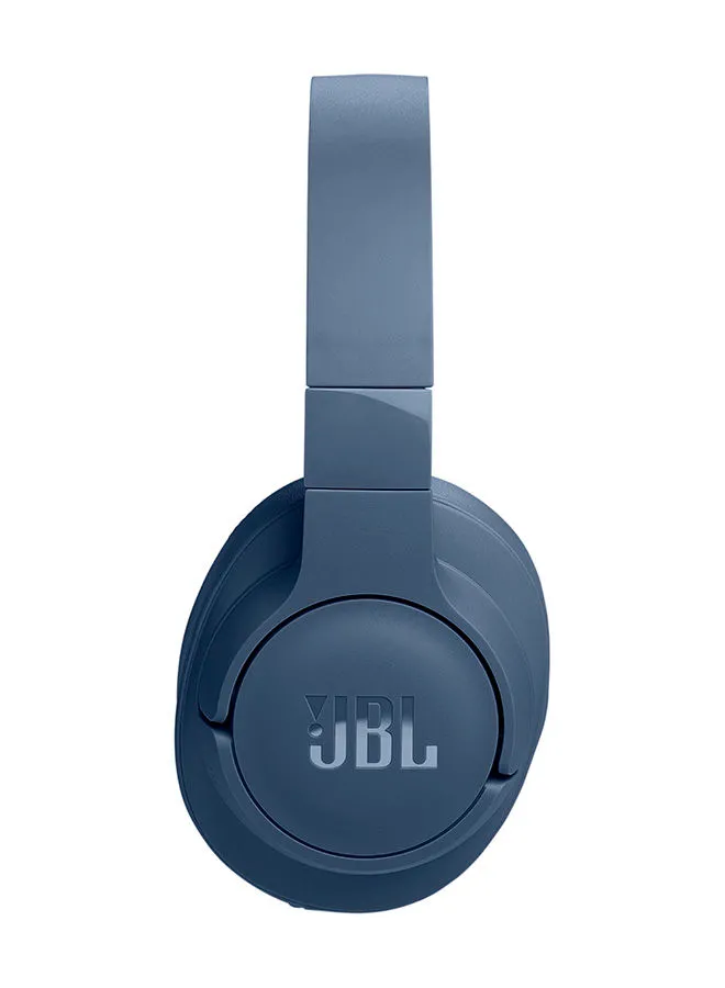 إلغاء الضوضاء التكيفي من JBL مع تقنية البلوتوث المحيط الذكية 5.3 مع مكالمات Le Audio بدون استخدام اليدين بالإضافة إلى الاتصال الصوتي متعدد النقاط خفيف الوزن وقابل للطي أزرق