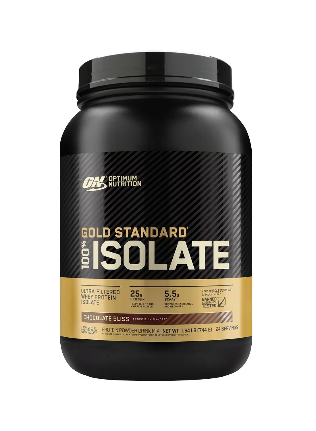 Optimum Nutrition Gold Standard 100% Isolate, 25 Grams of Protein, Hydrolyzed And Ultra-Filtered Whey Protein Isolate - Chocolate Bliss, 1.64 Lbs , 24 Servings (744 G)