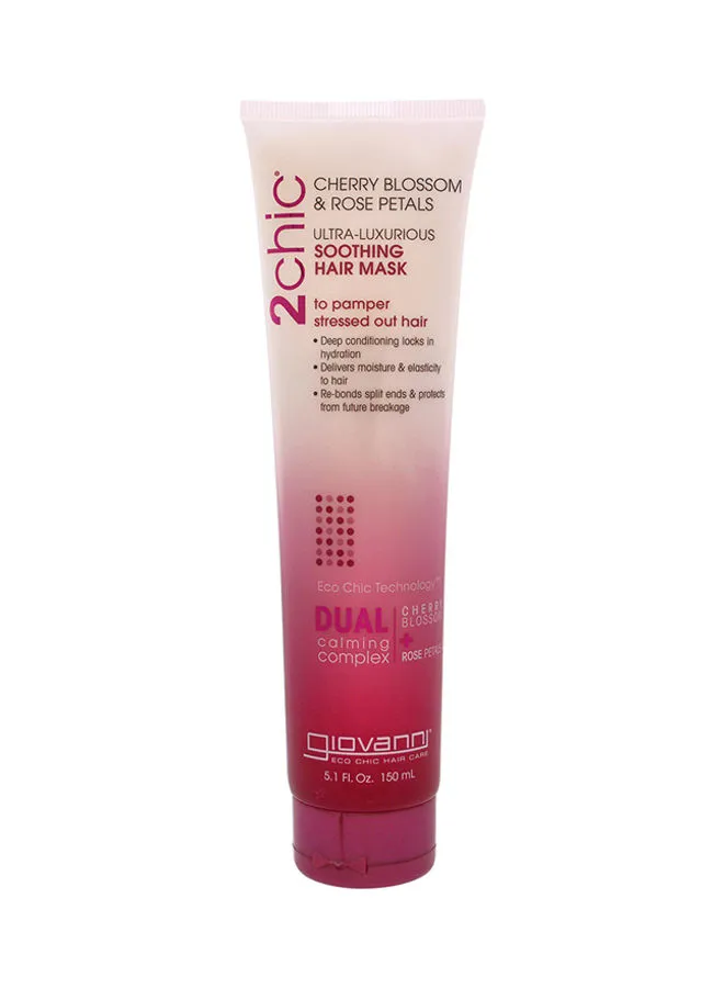 Giovanni 2Chic Ultra-Luxurious Soothing Hair Mask With Cherry Blossom And Rose Petals 150ml