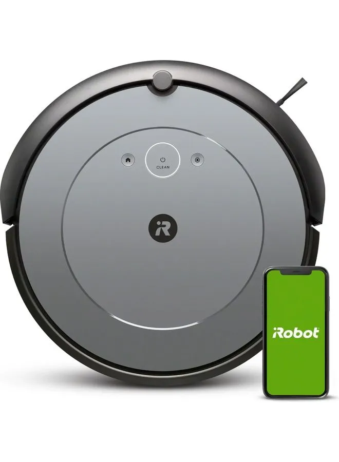 مكنسة روبوت iRobot Roomba i1 متصلة بشبكة Wi-Fi - تتنقل في صفوف أنيقة، متوافقة مع Alexa، مثالية لشعر الحيوانات الأليفة والسجاد والأرضيات الصلبة، Roomba i1 0.4 L 30.0 W i115840 رمادي