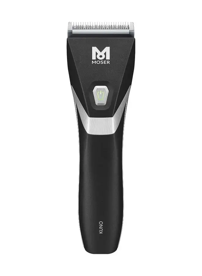 MOSER Kuno Professional Premium Cord/Cordless Clipper, Long-Life Brushless Motor, Durable Li-Ion Battery, Easily Removable Blade, Black, 1887-0150