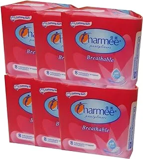 Charmee Pantyliners Breathable Unscented 6x8's (48 Pantyliners)