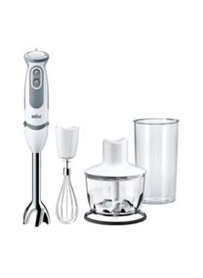 BRAUN Multi Quick 5, 21 Speeds, 0.500L Chopper, 0.600L Beaker, Stainless Steel Whisk MQ5235WH White