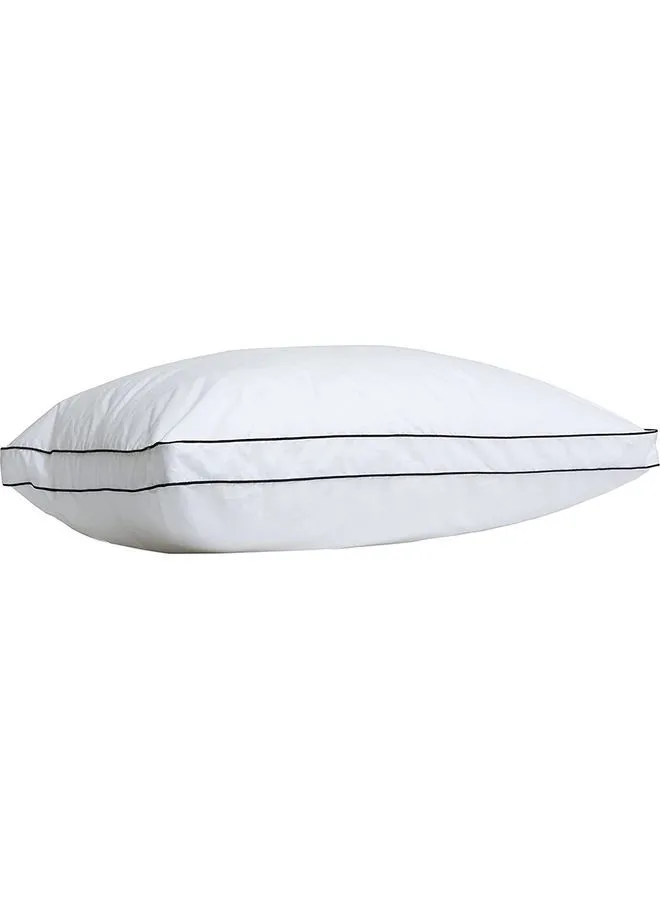 Hotel Linen Klub Down Feather Alternative Cotton (Down Proof) Pillow Double Piping Cotton White/Black 48x74cm