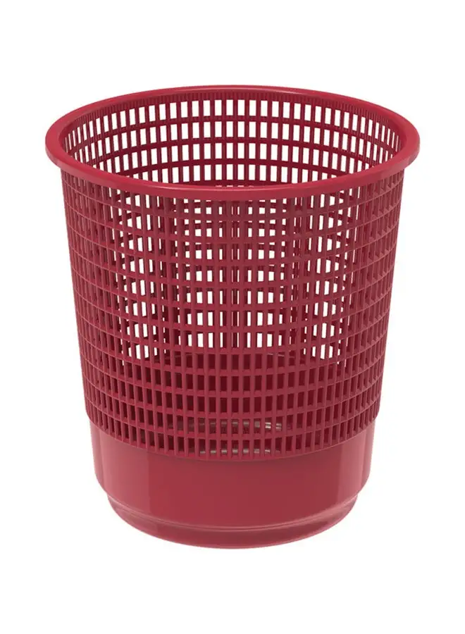 Cosmoplast Waste Paper BasketS- Dark Red 9.0Liters