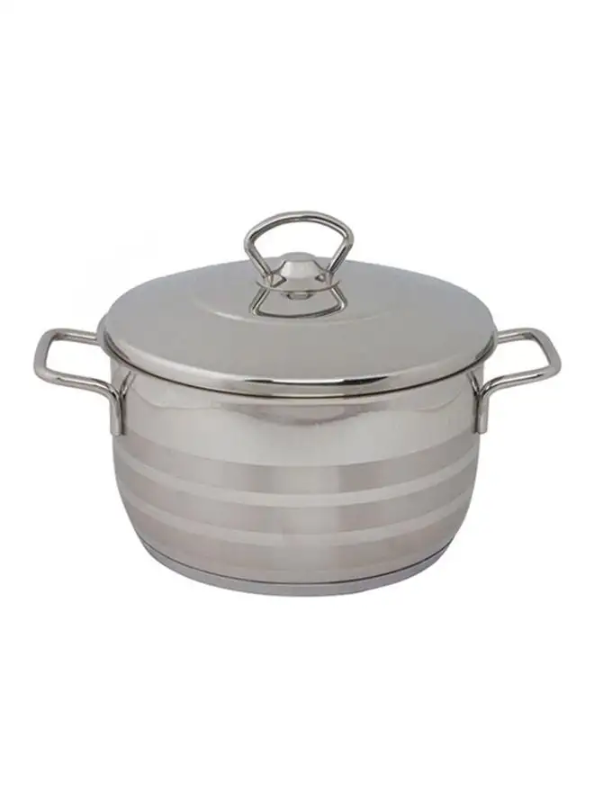 Korkmaz Casserole Pot With Lid Silver 3.7Liters