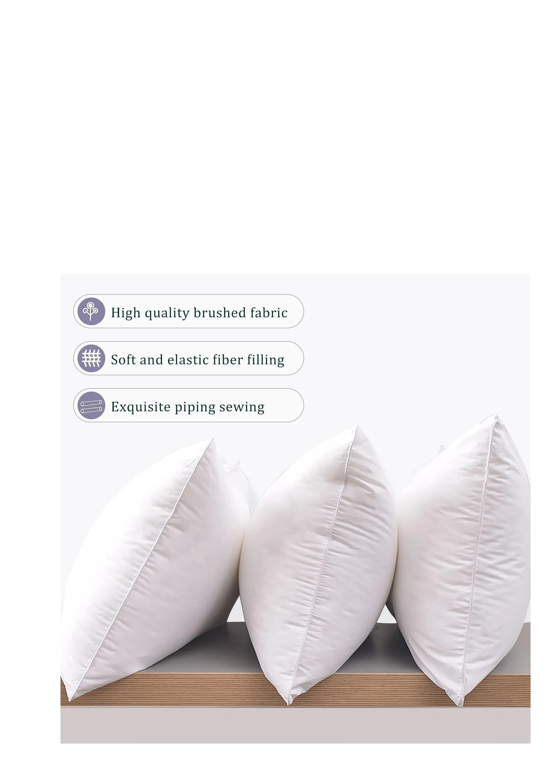 Maestro Maestro Full Body Pillow Cotton Feel Plain White Hollowfiber 1400 gm Filling with Single Piping, Breathable Large Body Pillow for Side Sleepers, 45x 120 cm