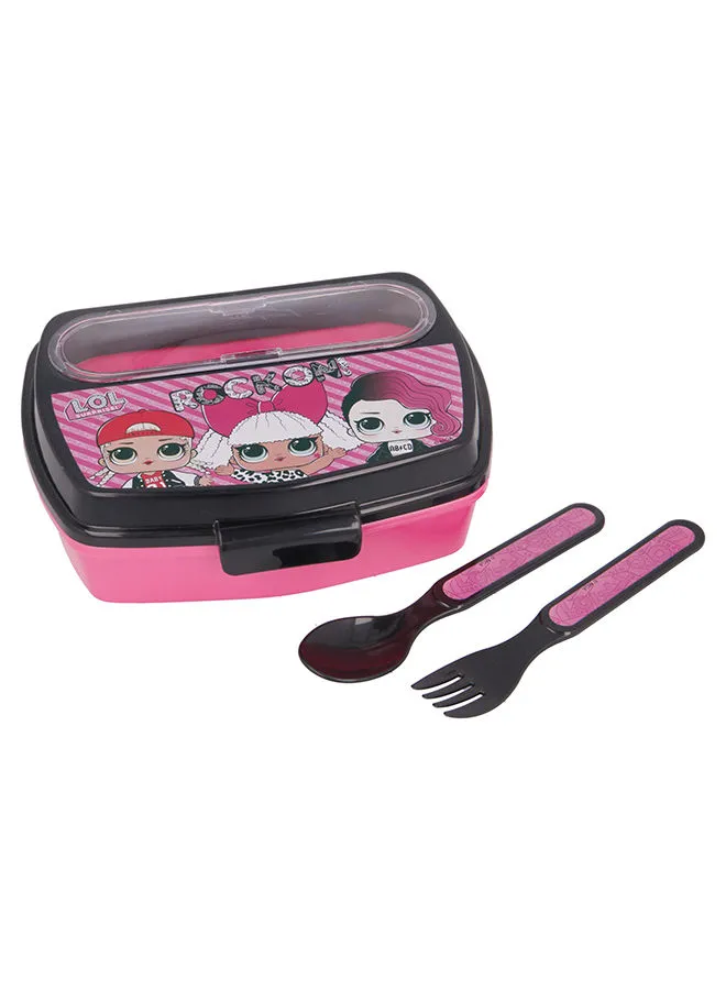 STOR DISNEY SANDWICH BOX FUNNY WITH CUTLERY LOL SURPRISE ROCK ON