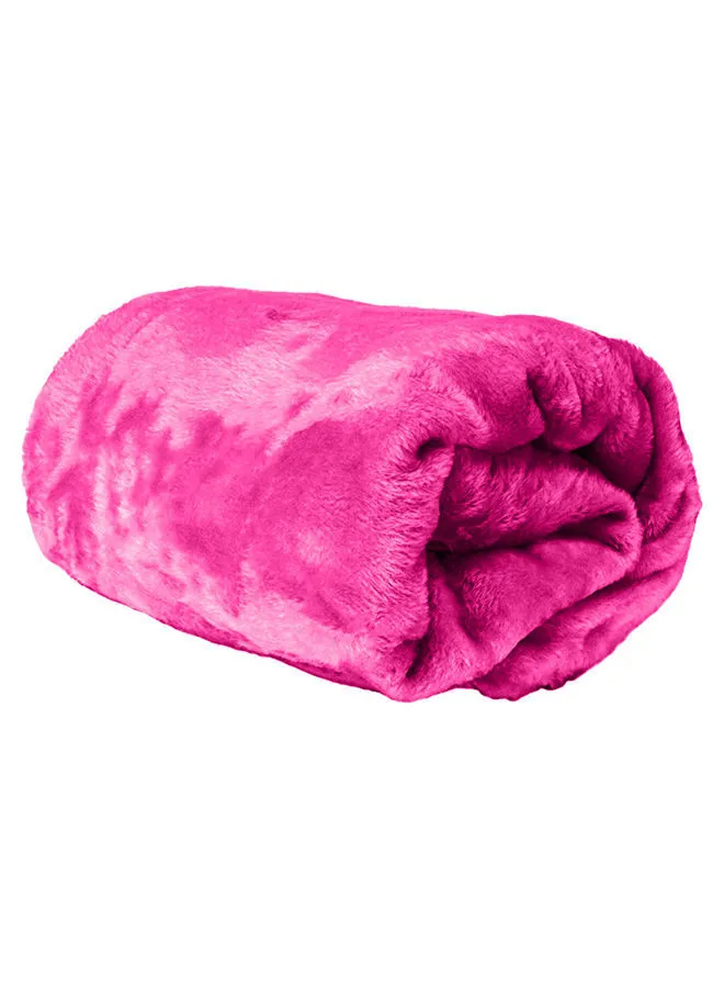 Hotel Linen Klub Double Micro Fleece Flannel Blanket 260 GSM Super Plush and Comfy Throw Blanket Size 200 x 220cm Fuschia Pink