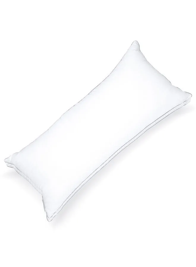 Hotel Linen Klub 100% Cotton Down Alternative Luxury Full Body Pillow w/ double piping- Outer Fabric :  250TC White Sateen, Filling : 1400grams Microfiber  Size: 45 x 100cm