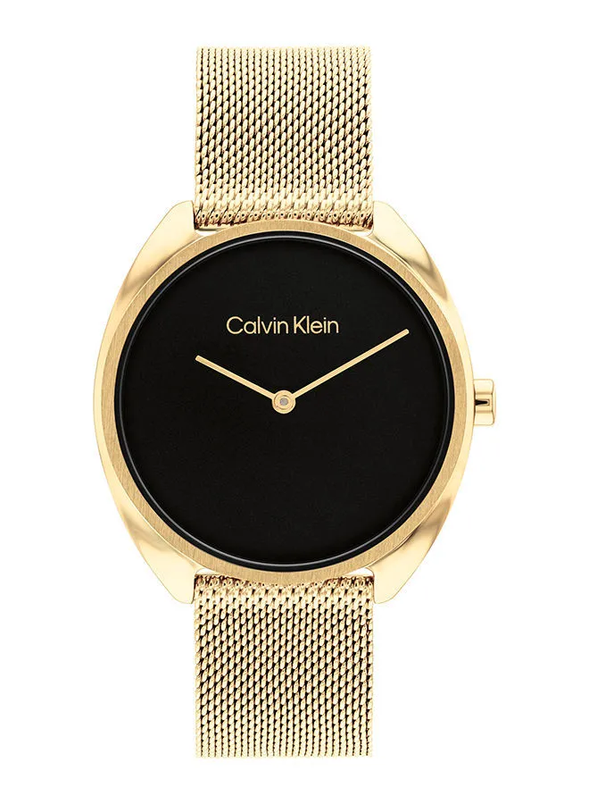 CALVIN KLEIN Women's Analog Round Shape Stainless Steel Wrist Watch 25200271 - 34 Mm