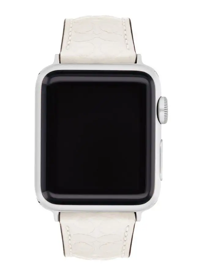 COACH Women's Apple Watch Strap Chalk Calfskin 38/40mm - 14700209