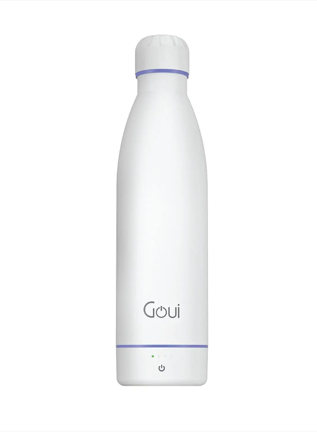 Goui 6000 mAh Combines Wireless Charging And Innovative Smarter Bottle Solution Liquid Capacity 420ml 6000 MAH 5w Snow White / Lavander