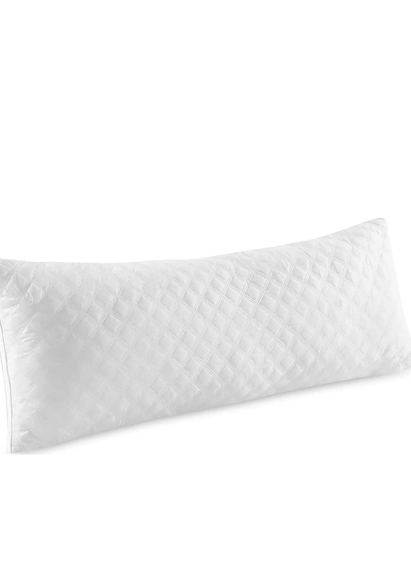 Maestro Orthopedic Quilted Full Body Pillow 100% Virgin Hollow Fiber 1400 gm filling with Cord, Breathable Large Body Pillow for Side Sleepers, 45x 120 cm