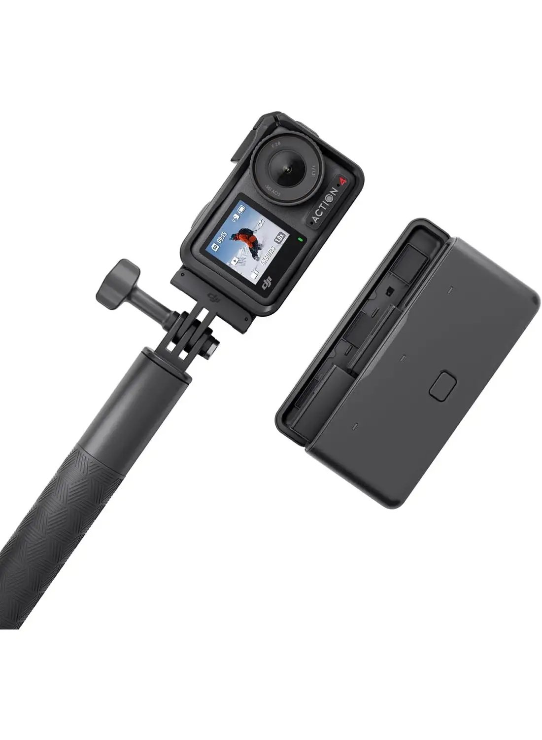 dji Osmo Action 4 Adventure Combo - 4K/120fps Waterproof Camera With 1/1.3-Inch Sensor 10-bit & D-Log M Color Performance 155° Wide FOV 3 Extra Batteries - UAE Version With Official Warranty Support