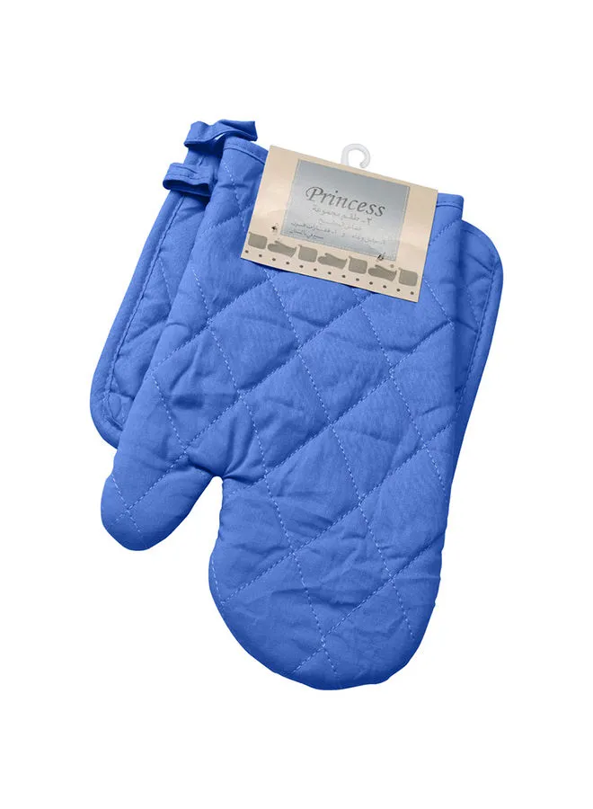 Princess 2-Piece Gloves/Oven Mitt And Pot Holder Set Sage Blue