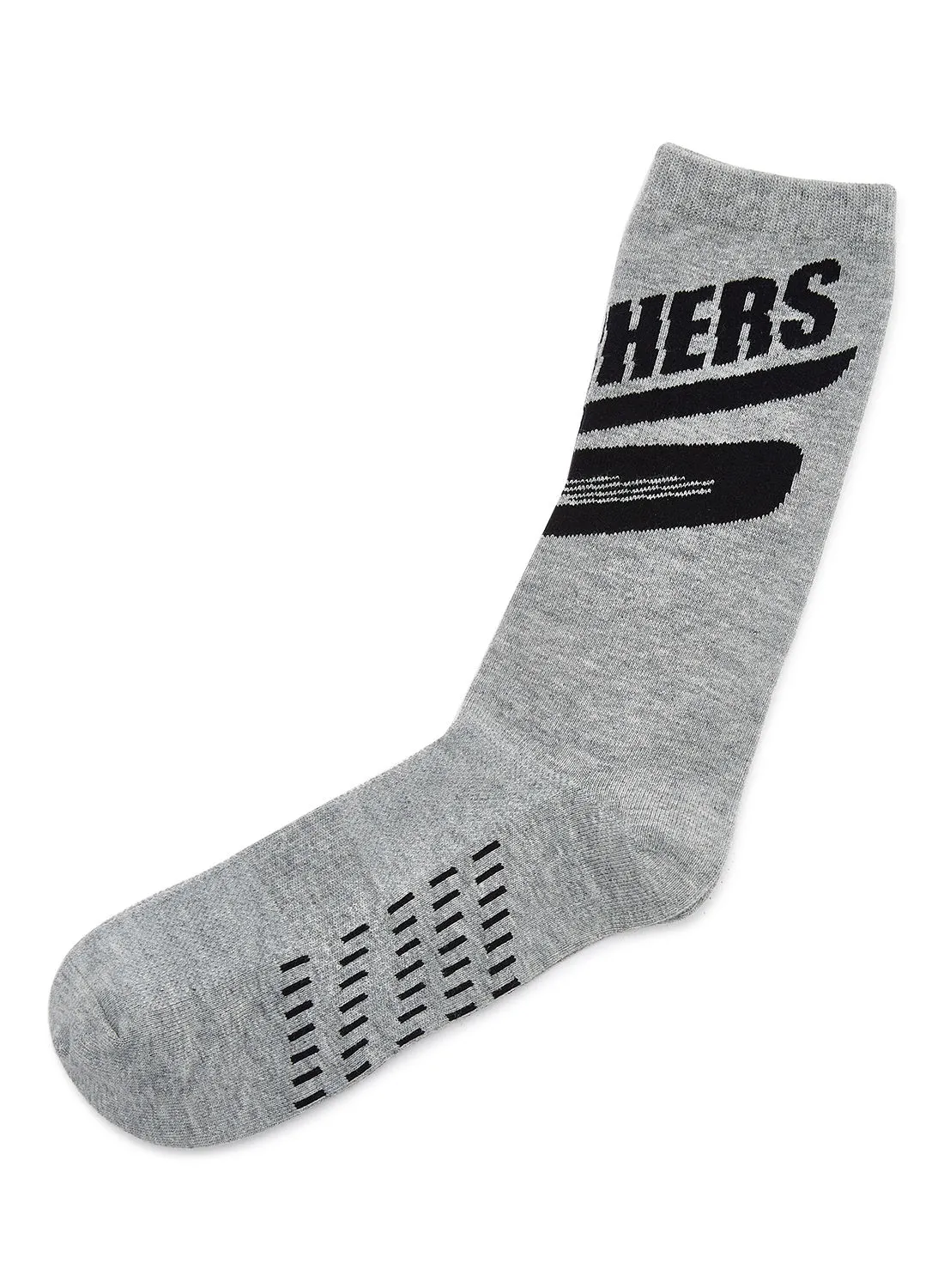 SKECHERS Crew Socks Grey/Black