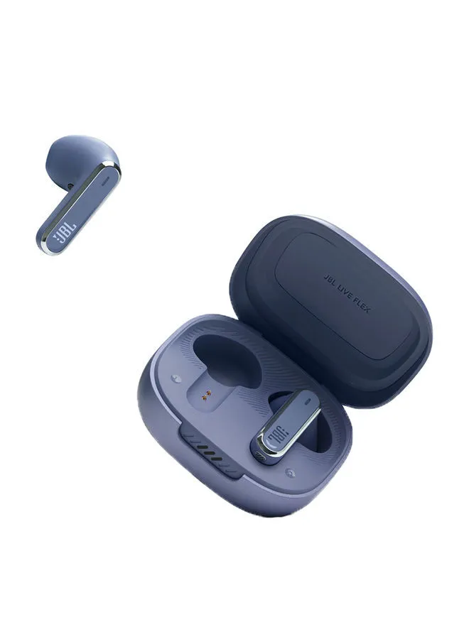 JBL Live Flex True Wireless Noise Cancelling Earbuds Hi-Fi With Personi-Fi 2.0  40H Battery 6 Mics Touch Voice Control Ip54 Water Resistant Blue