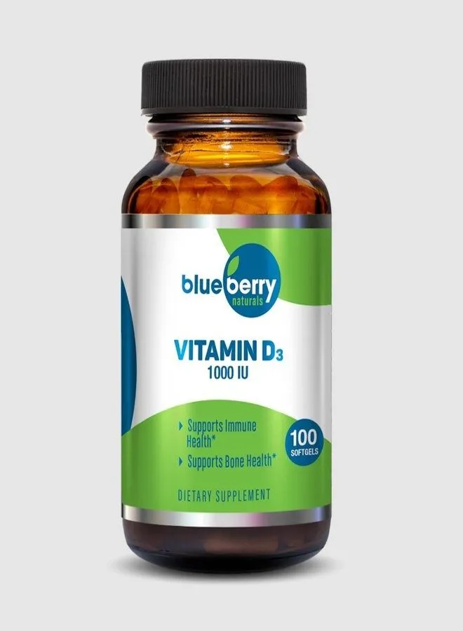 blueberry NATURALS Vitamin D3 1000IU Softgel 100's