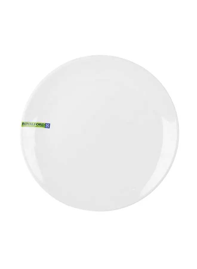 Royalford Porcelain Magnesia Dinner Plate White 10inch